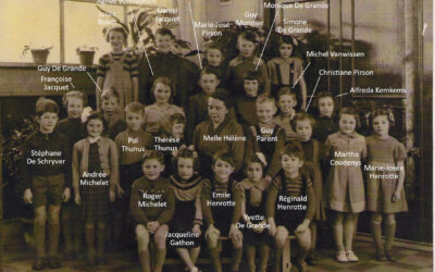 Classe de Mademoiselle Hélène en 1955 ou 1956